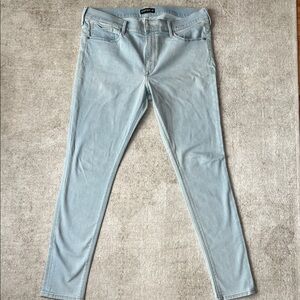 Express Sky Blue Mid-Rise Leggings